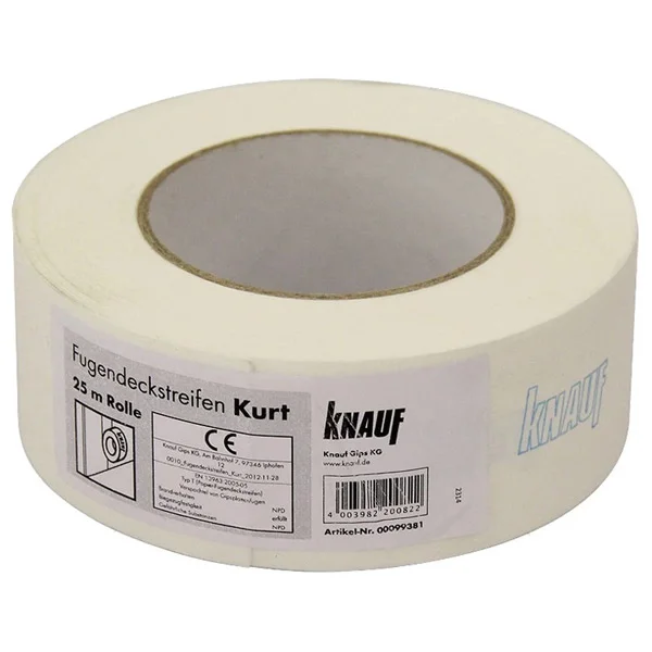 Banda ramforsata Knauf Kurt pentru rosturi la gips carton, 50mm x 25m