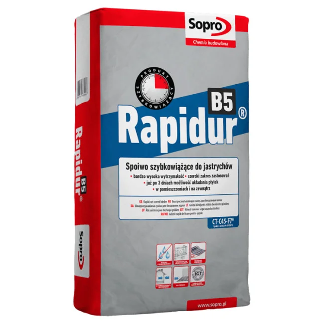 Быстровяжущий раствор для стяжек Sopro Rapidur B5 767, 25кг