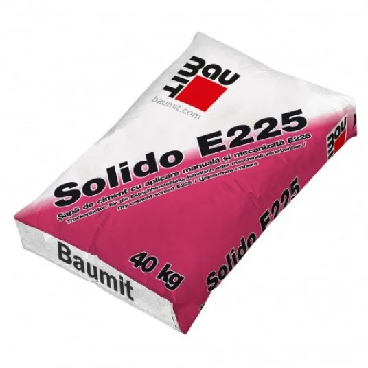 Цементная стяжка для пола Baumit Solido E225 (12-80мм), 40кг
