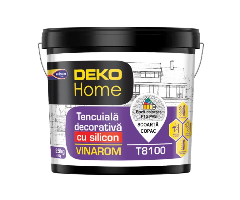 Декоративная штукатурка VINAROM R15 (короед) белая, 25кг
