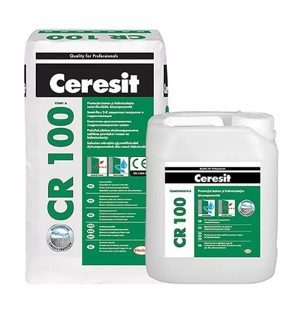 Двухкомпонентная минеральная гидроизоляция Ceresit CR 100