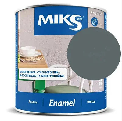Email alchidic Miks Color сenușiu-închis, 0.8kg