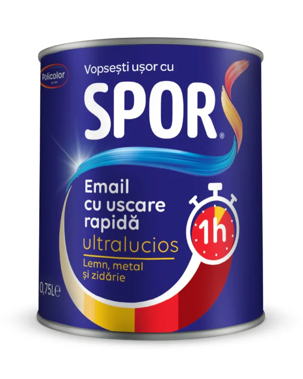 Email ultralucios cu uscare rapidă SPOR crem, 2.5L