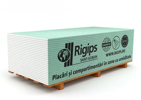 Гипсокартон Rigips HYDRO 2000x1200x12.5мм профессиональный влагостойкий лист для строительных работ