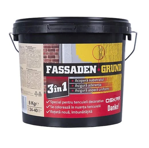 Grund pentru tencuiala Oskar Fassaden, interior/exterior, 8kg