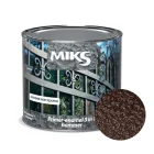 Грунт-эмаль 3 в 1 молотковый эффект Miks Color коричневый, 2кг