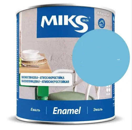 Эмаль алкидная Miks Color светло-синий, 2.8кг