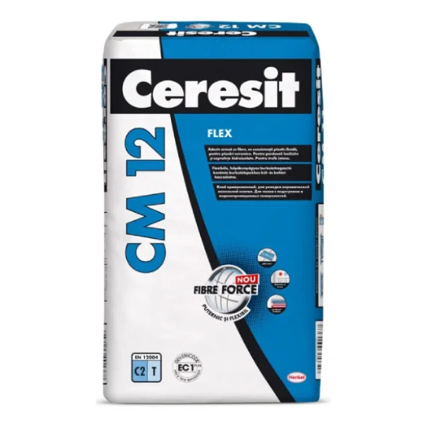 Клей для напольной плитки, армированный Ceresit CM 12 FLEX 25кг