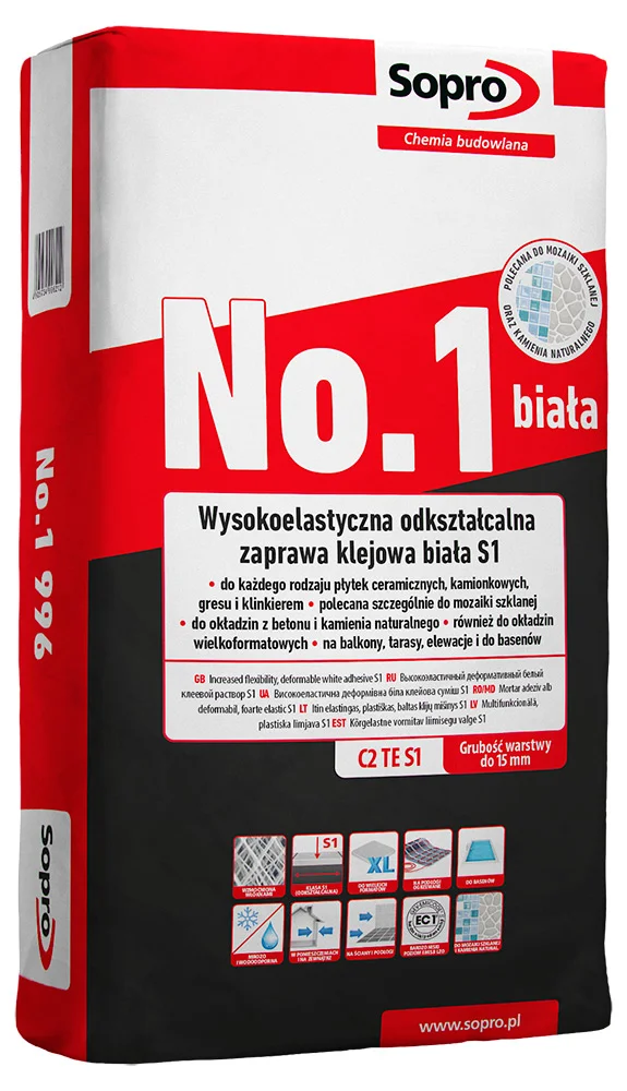 Клей высокоэластичный Sopro No. 1 Белый, 25кг