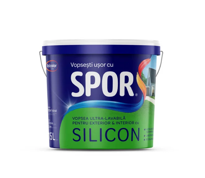Краска ультрамоющаяся Spor Silicon, 15л
