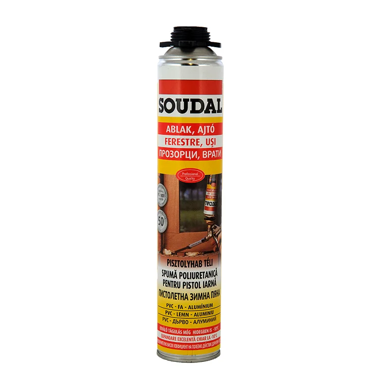 Пена монтажная для пистолета SOUDAL Yellow 750 мл