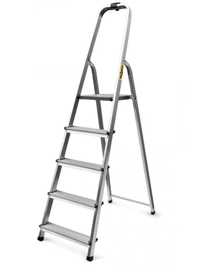 Scara dubla aluminiu 1x5 trepte, inaltimea 168cm
