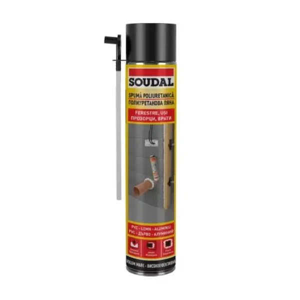 Spuma manuala SOUDAL Yellow 750 ml