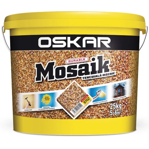 Tencuiala decorativa Oskar Mosaik 9702, 25kg