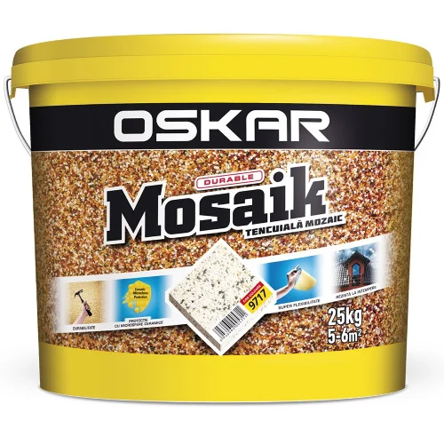 Tencuiala decorativa Oskar Mosaik 9717, 25kg