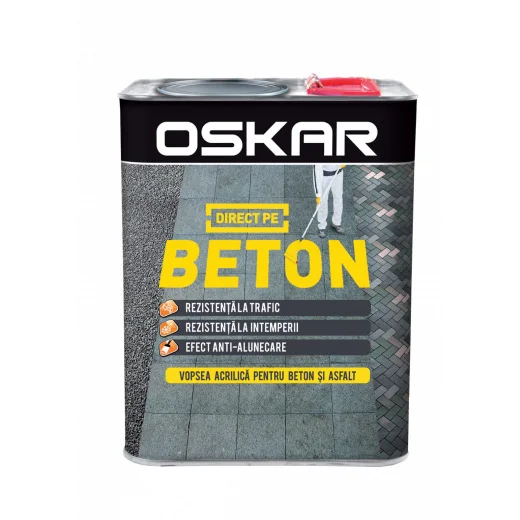 Vopsea email OSKAR Beton, negru, 2.5L